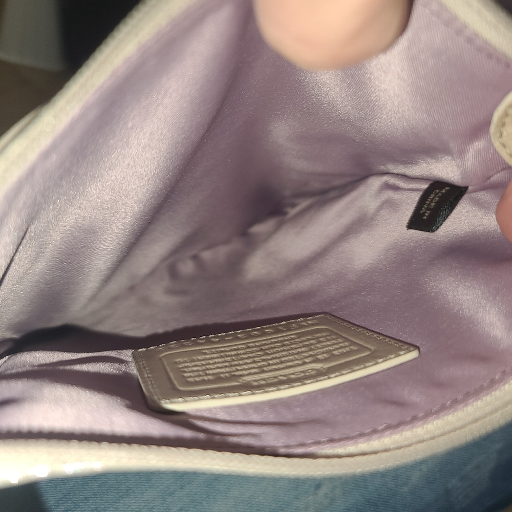 Coach Carriage Metallic Crossbody File Bag Purse Swin… Gem